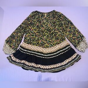 Free People Gardenia Floral Tunic, Size Medium EXCELLENT CONDITION